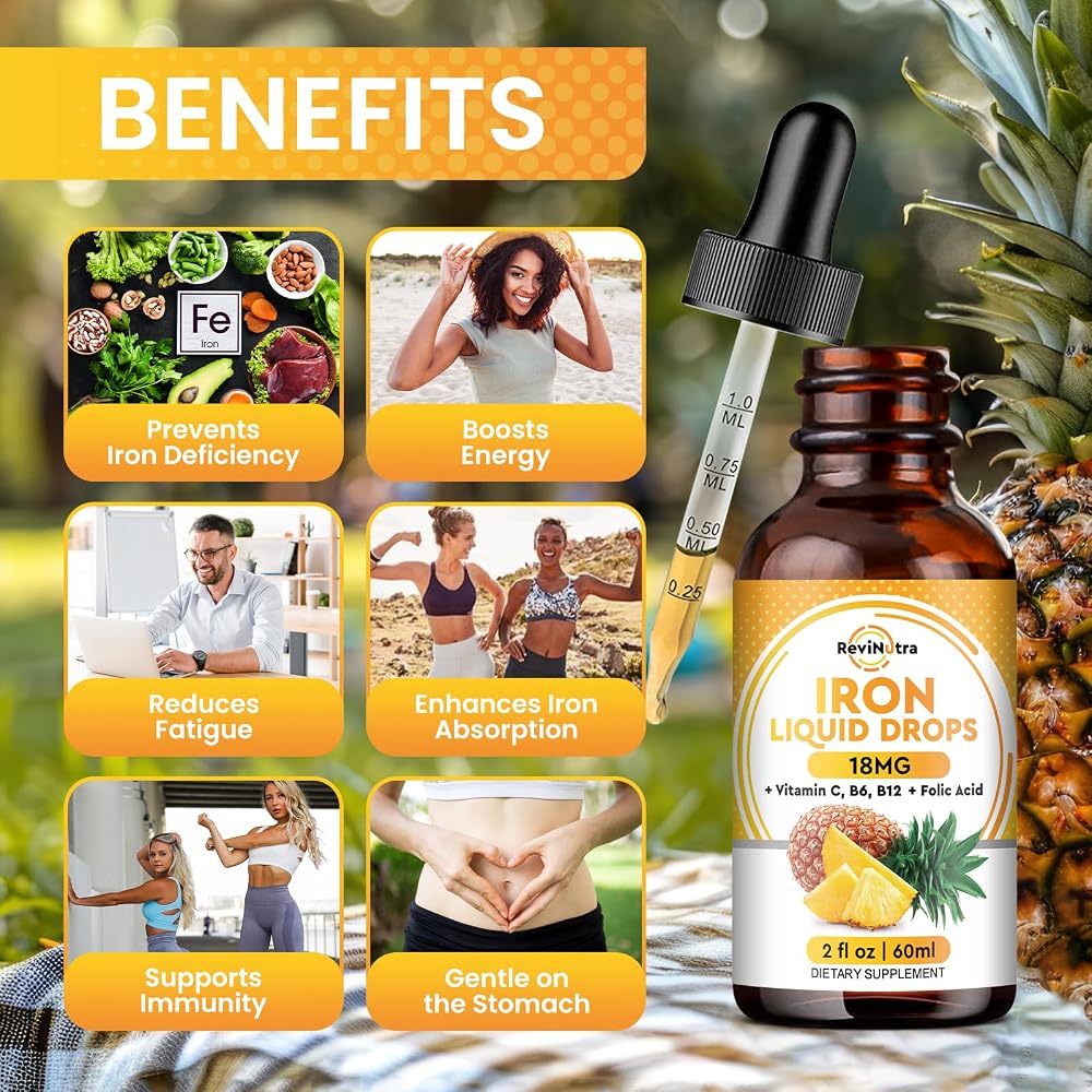 ReviNutra Liquid Iron Supplement for Women
