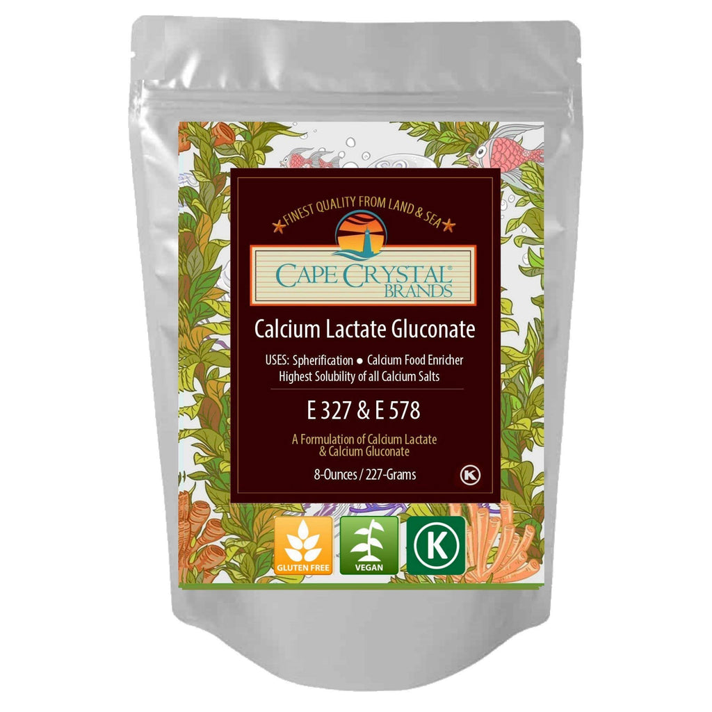 Cape Crystal Calcium Lactate Gluconate Food Grade - 8 oz