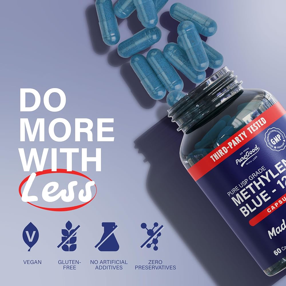 PureGood Methylene Blue 12 mg - 60 Capsules - image 4