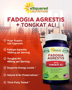 aSquared Nutrition Fadogia Agrestis with Tongkat Ali - 120 Capsules - image 2