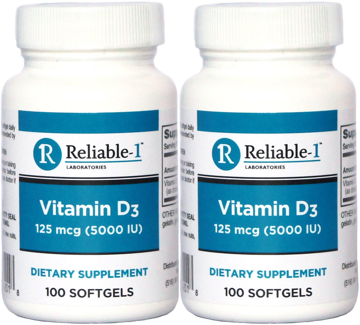 Reliable-1 Laboratories Vitamin D3 5000 IU - 200 Softgels