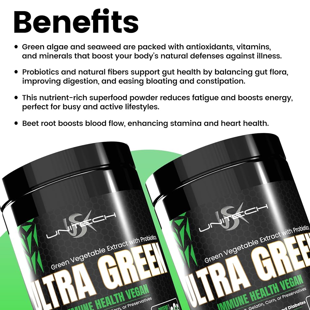 USK Ultra Green Powder Probiotic Digestive Support - 16 Oz - image 4