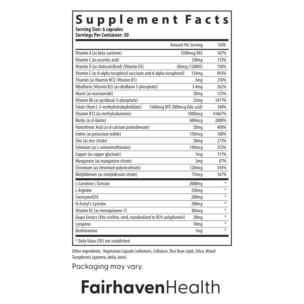 Fairhaven Health FH PRO Male Fertility Multivitamin - 180 Capsules - image 4