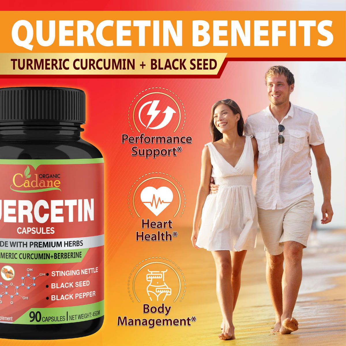 Organic Cadane Quercetin Extract Capsules - 90 Capsules - image 4