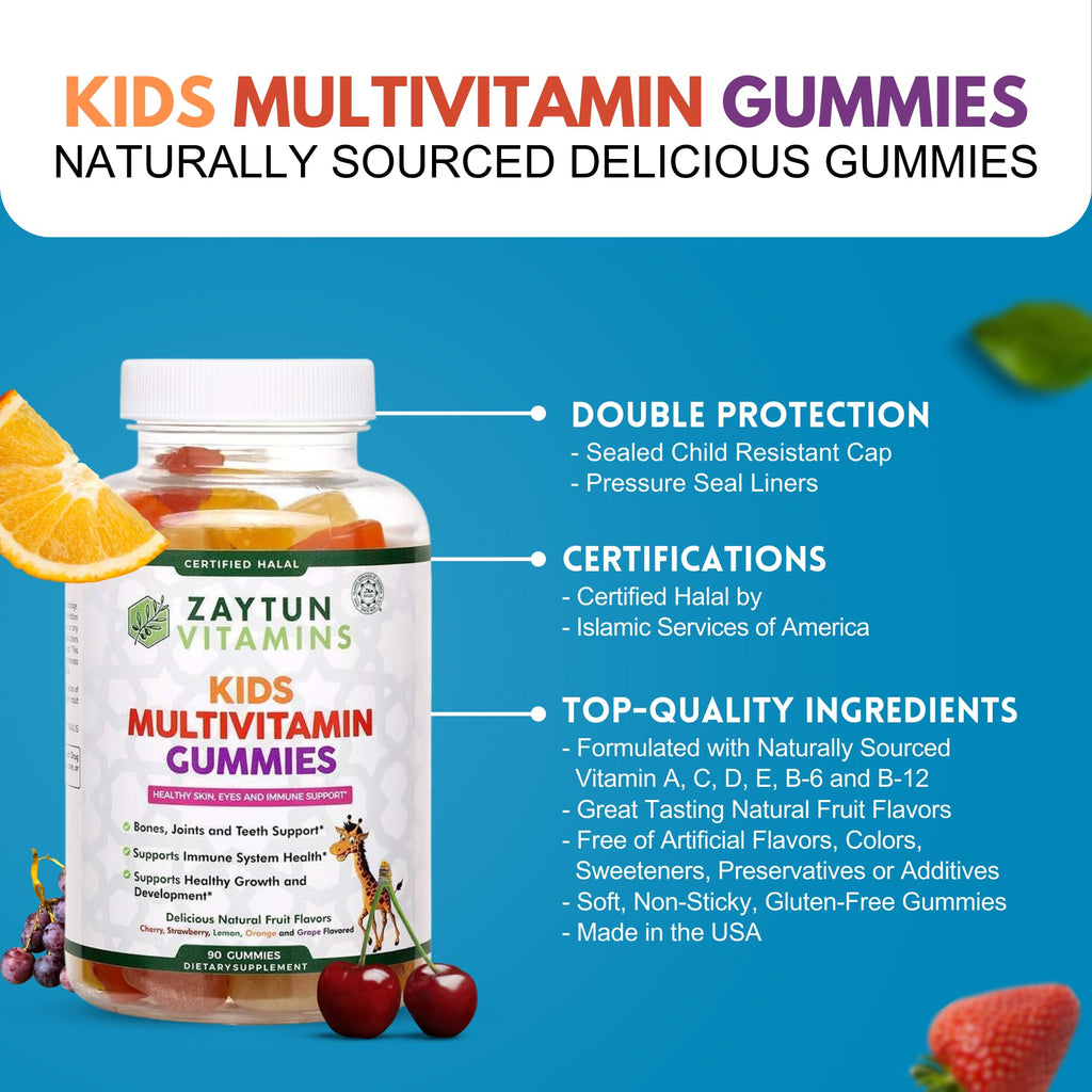 Zaytun Halal Vitamins for Kids Multivitamin Gummies - 90 Gummies - image 4