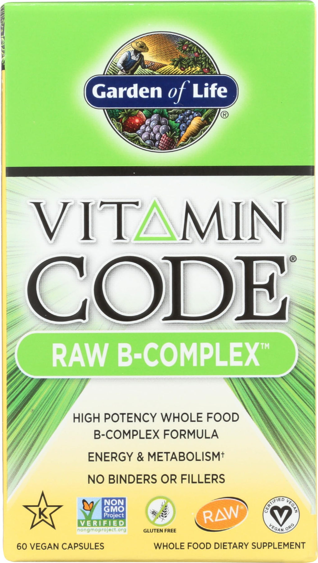 Garden of Life Raw B Complex Vitamin Code - 60 Vegan Capsules