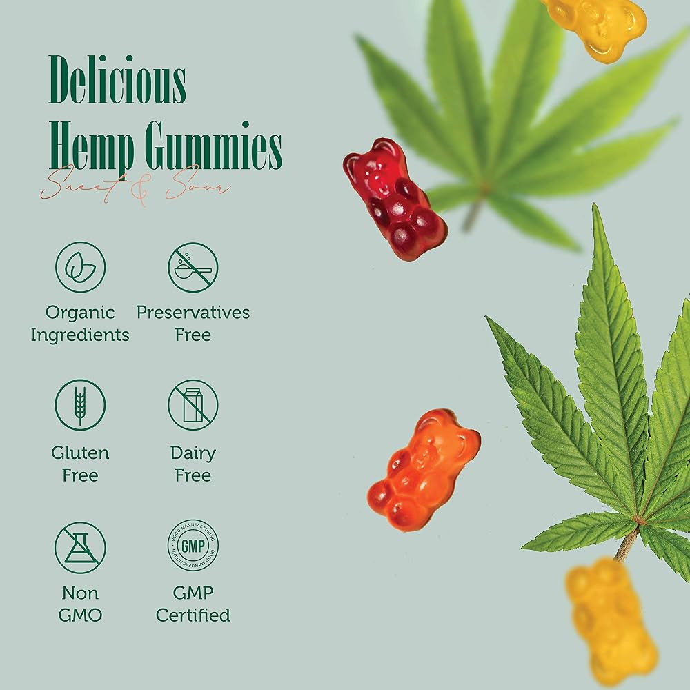 Greenland Fields Organic Hemp Chewy Bears 5000MG - 60 Gummies - image 4