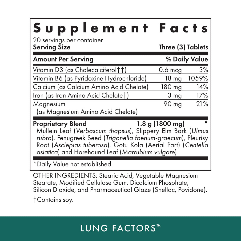 Michael's Lung Factors Respiratory Support - 60 Tablets - image 2