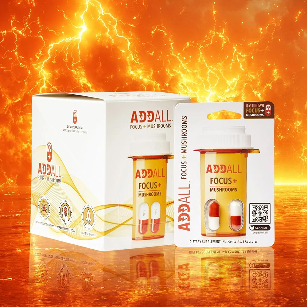 Addall Focus + Mushrooms Memory Supplement - 6 Capsules - image 5