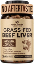 Wholesome Wellness Grass Fed Desiccated Beef Liver - 180 Capsules