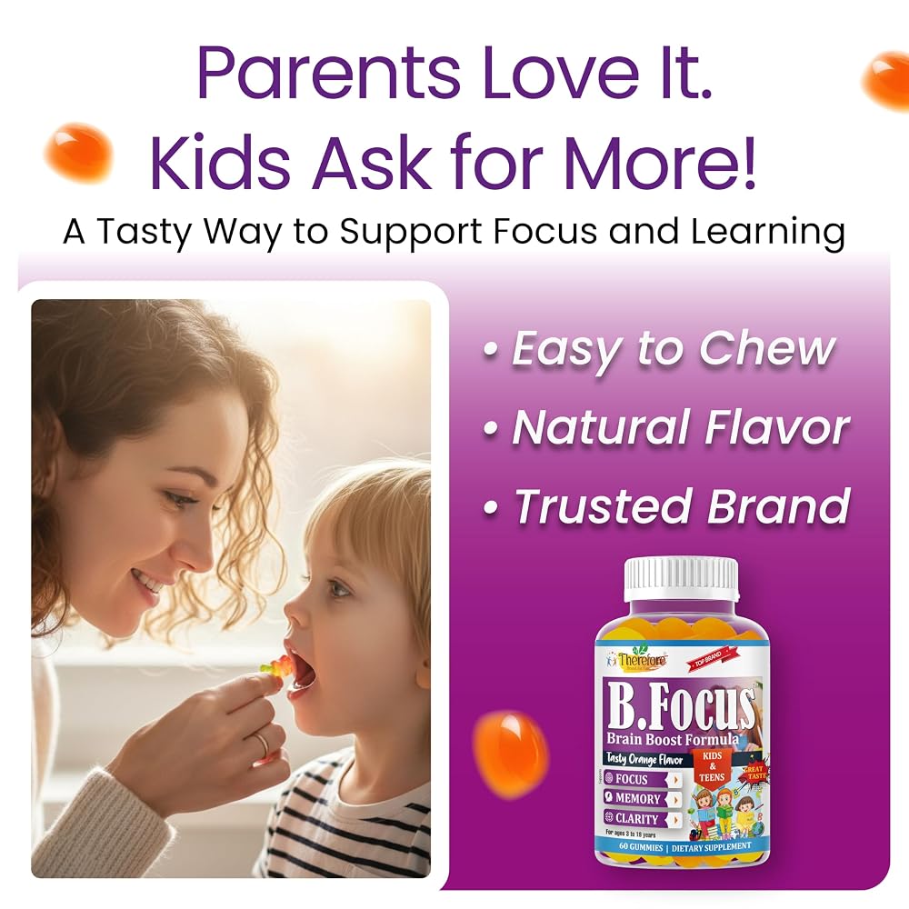 Therefore B.Focus Omega 3 DHA Gummies for Kids - 60 Count - image 6
