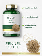 Carlyle Fennel Seed 480mg Herbal Supplement - 200 Capsules - image 3