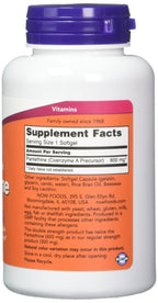 NOW Foods Pantethine 600 mg - 120 Softgels - image 3