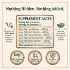 One Earth Health Grass Fed Beef Organs Supplement - 200 Capsules - image 5
