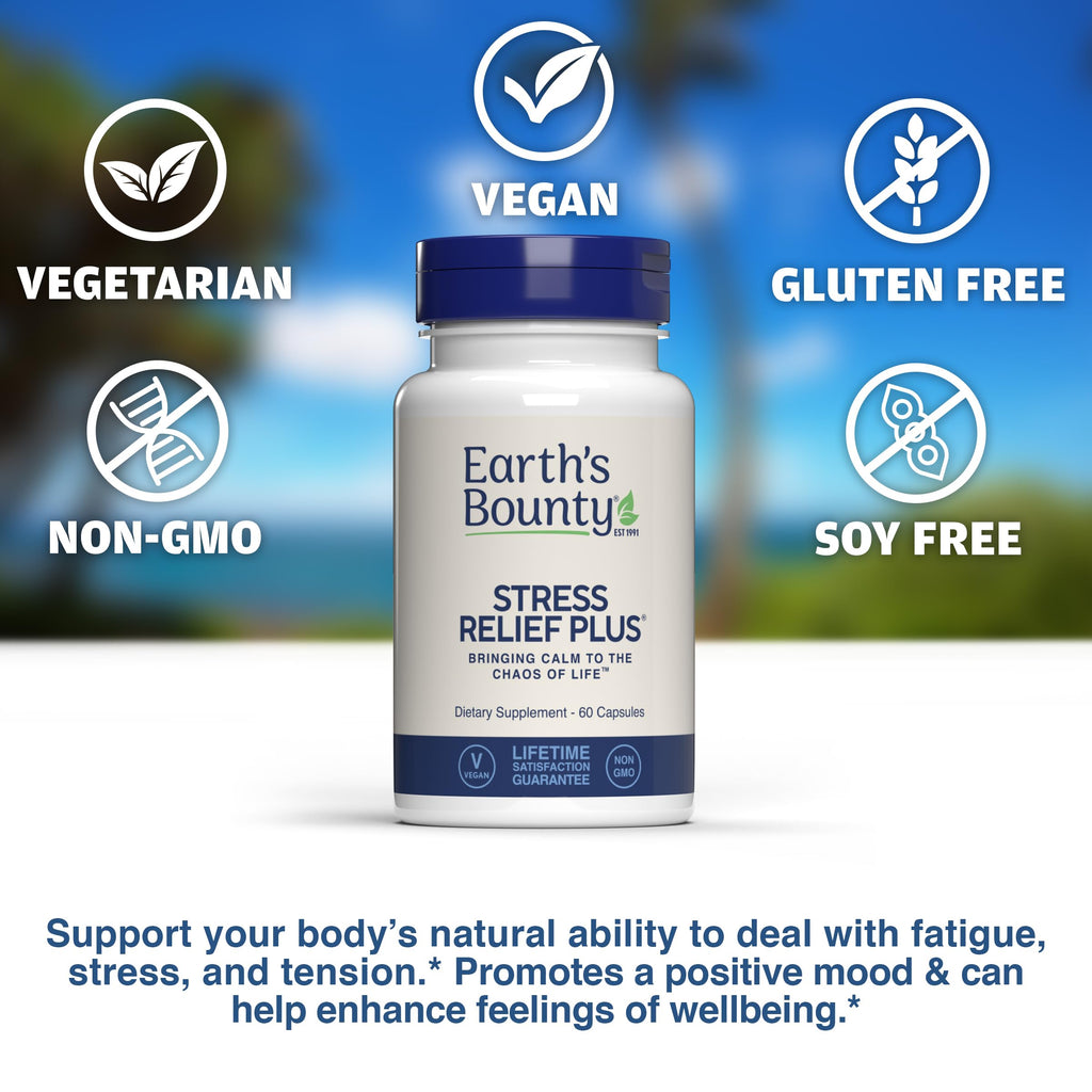 Earth's Bounty Stress Relief Plus - 60 Vegetarian Capsules - image 4
