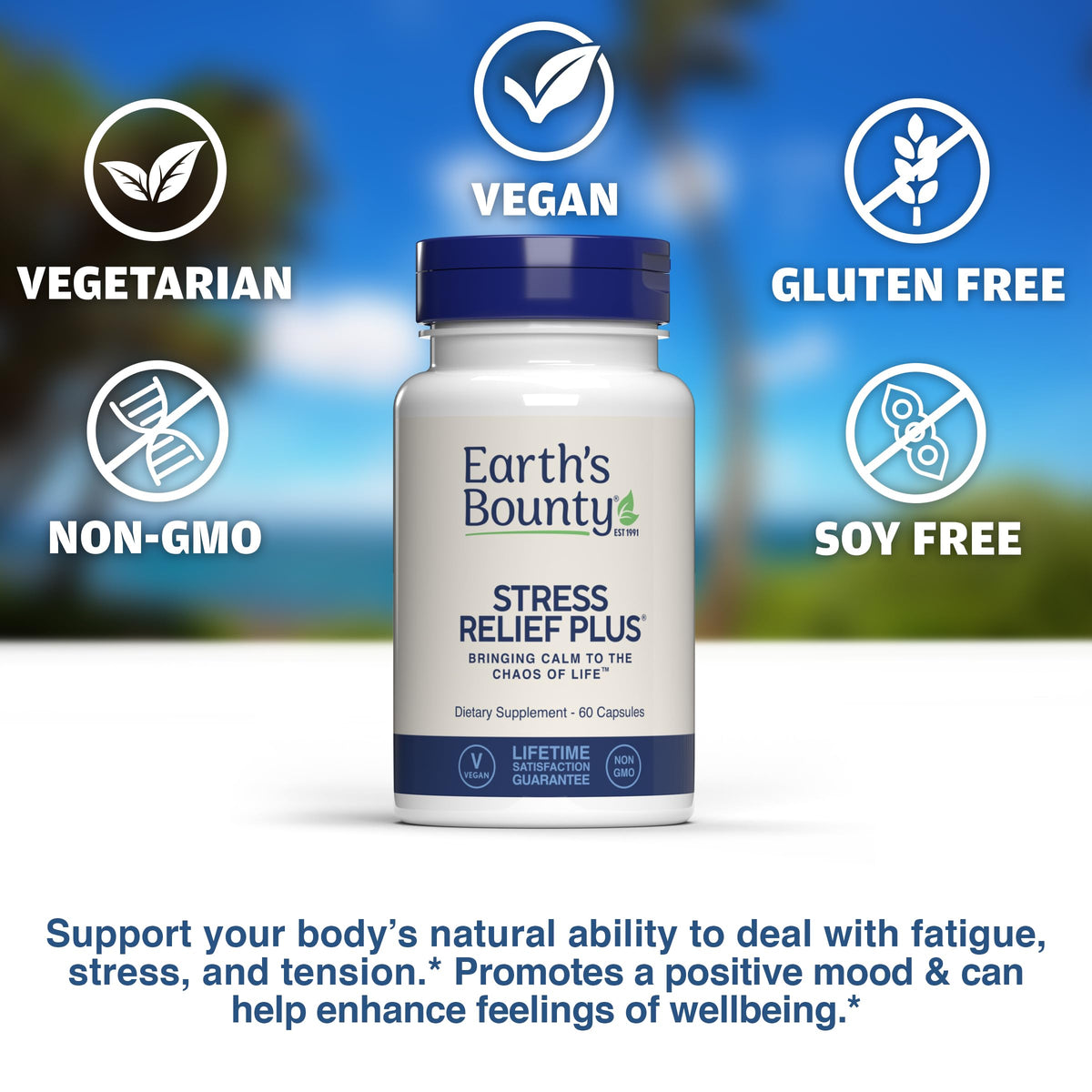 Earth's Bounty Stress Relief Plus - 60 Vegetarian Capsules - image 4