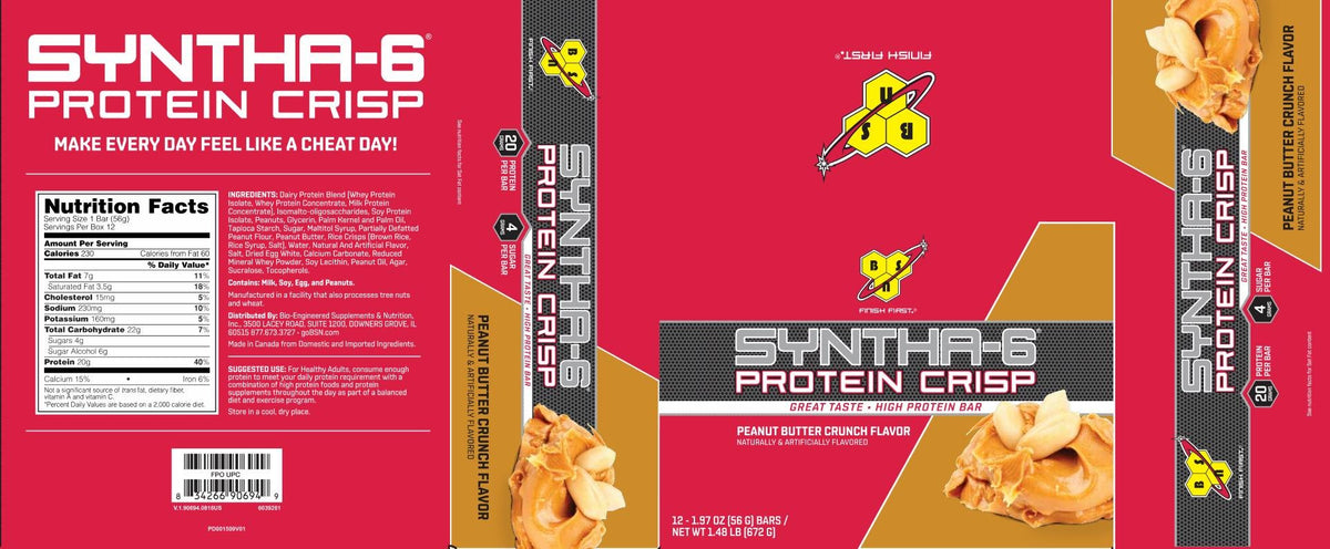 BSN Peanut Butter Protein Crisp Snack Bar - 12 Count - image 4