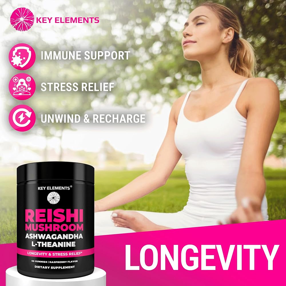 KEY ELEMENTS Reishi Mushroom Gummies with L-Theanine & Ashwagandha - 60 Count - image 4