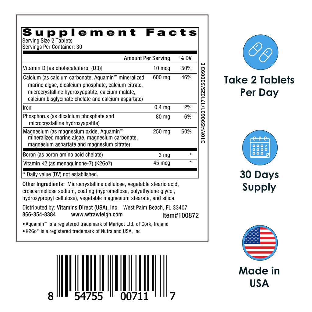 Rawleigh Calcium Magnesium with Aquamin Marine Algae - 60 Tablets - image 6