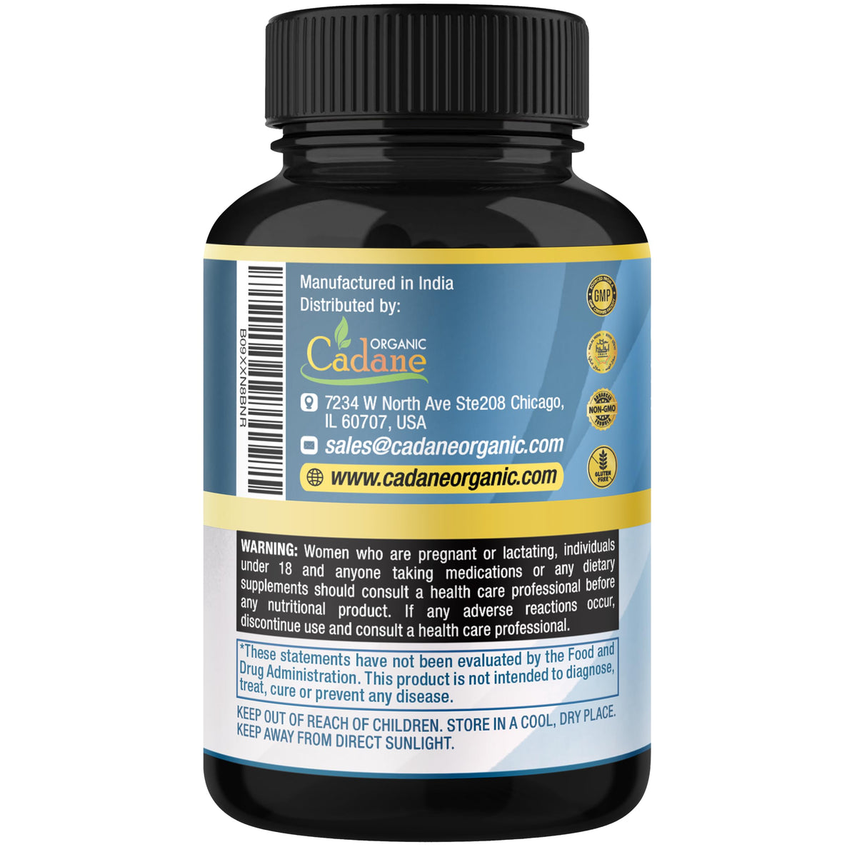 Organic Cadane Apple Cider Vinegar Extract Capsules - 120 Count - image 3