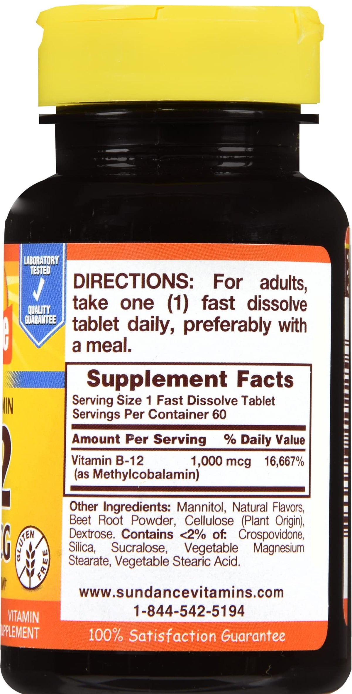 Sundance Vitamin B-12 1000 mcg Fast Dissolve Tablets - 120 Count - image 3