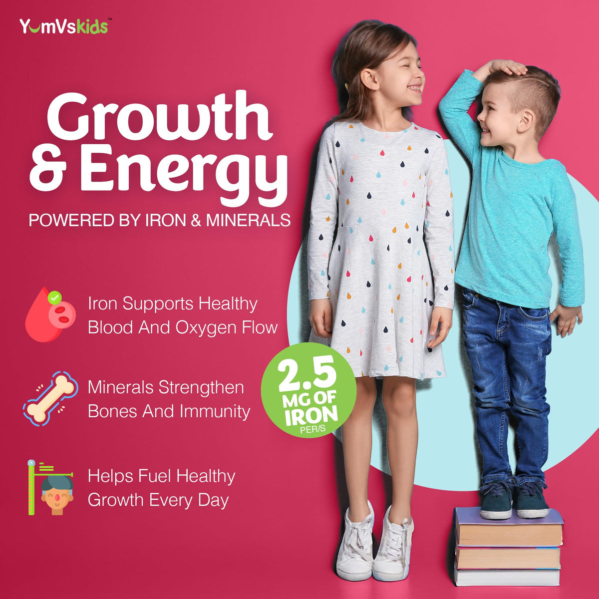 YUM-V'S Kids Multivitamin with Iron, 21 Vitamins & Minerals - 120 Chewables - image 4