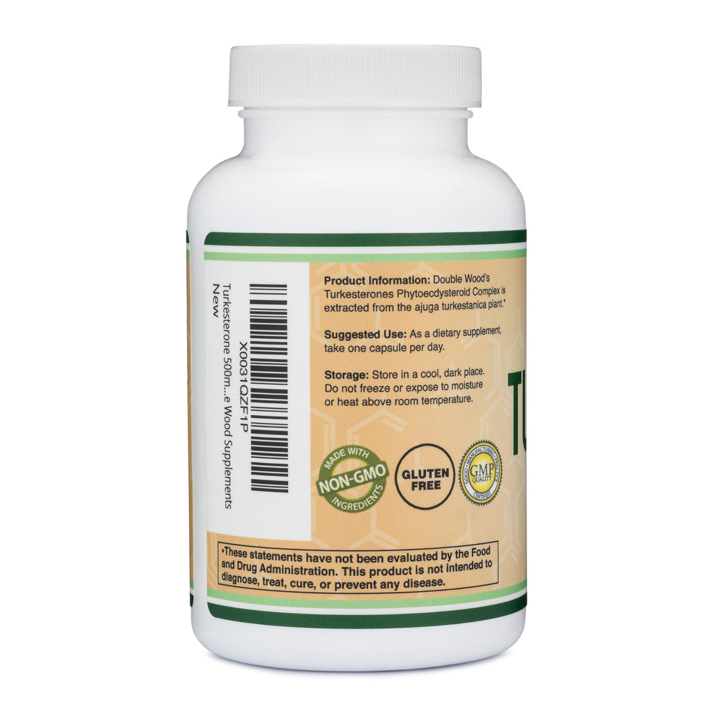Double Wood Supplements Turkesterone 500mg Strength + Recovery - 120 Capsules - image 6