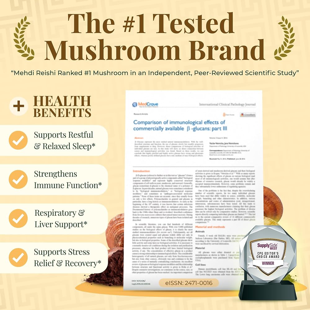 Mehdi Reishi Ultimate Reishi Mushroom Formula - 30 Servings - 100% - image 6
