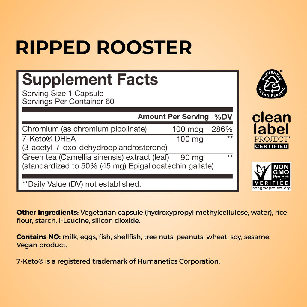 HUM Ripped Rooster Green Tea Extract Metabolism Support - 60 Capsules - image 5