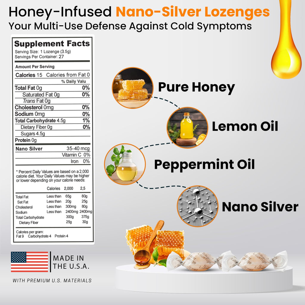 OPTIVIDA Nano Colloidal Silver Lozenges 60 PPM Lemon - 54 Count - image 2