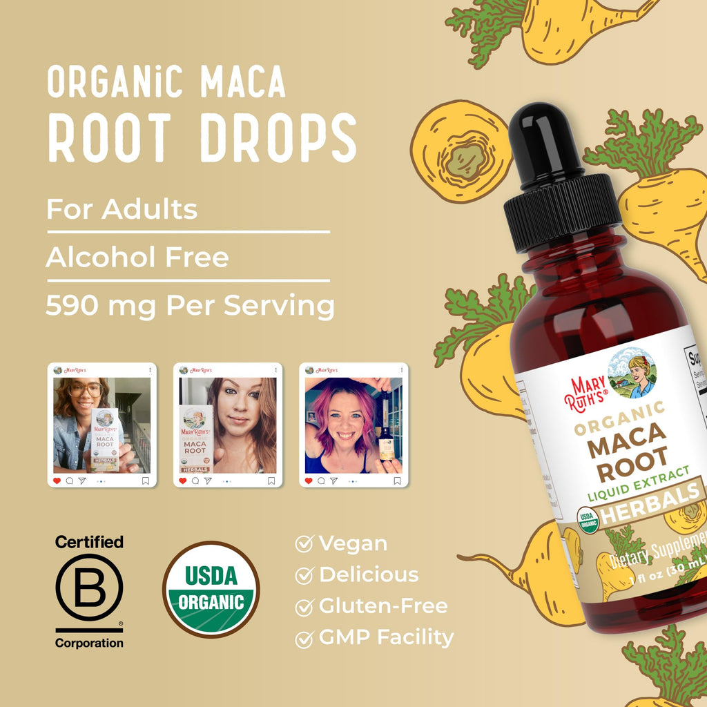 MARYRUTH'S USDA Organic Maca Root Liquid Drops - 1 Fl Oz - image 9