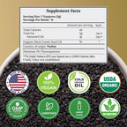 Vocks Black Seed Oil Organic Cold Pressed Unrefined Glass Bottle