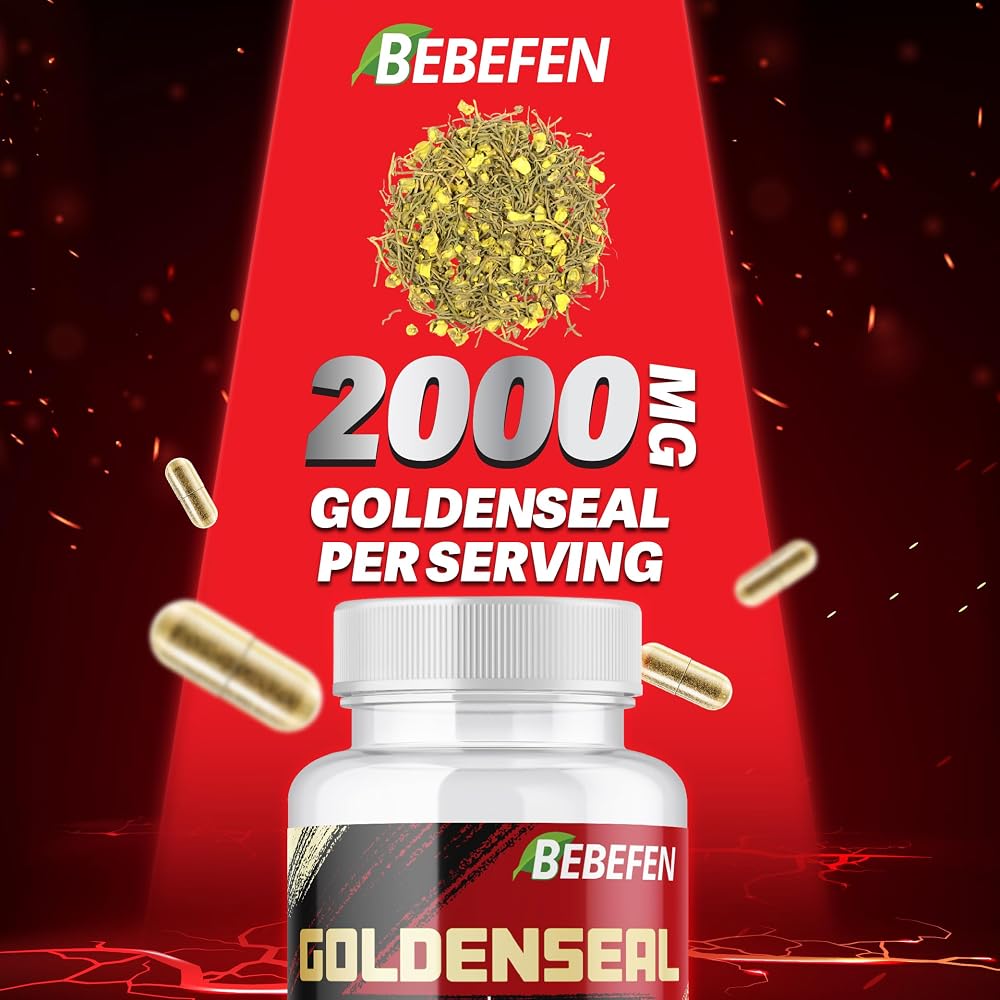 BEBEFEN Goldenseal Root 2000mg Vegetarian Capsules - 60 Count - image 3
