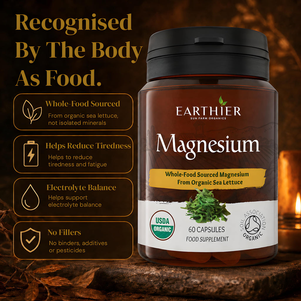 Earthier Organic Magnesium Whole Food - 60 Vegetarian Capsules - image 7