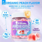 LILICARE Sugar Free Probiotic Gummies 60 Billion CFU