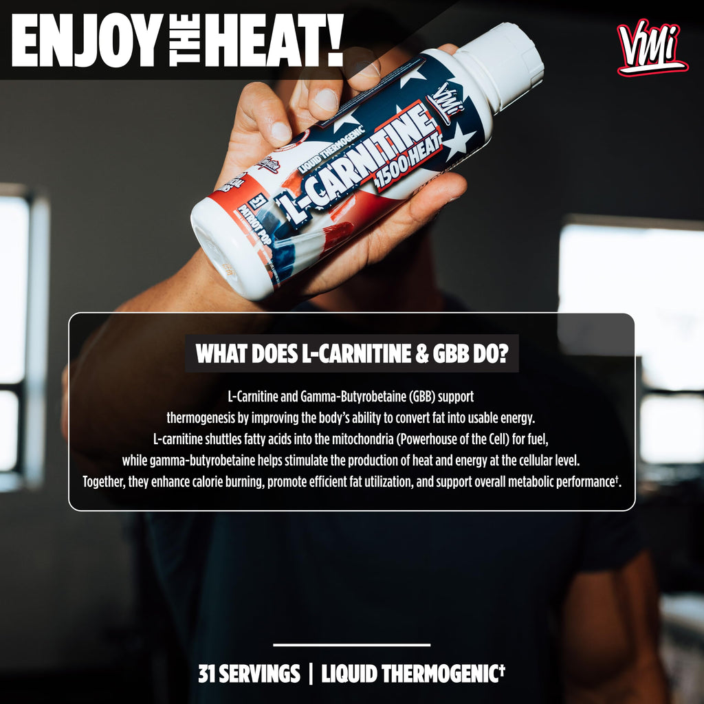 VMI Sports L-Carnitine 1500 Heat Liquid Enhanced Thermogenic