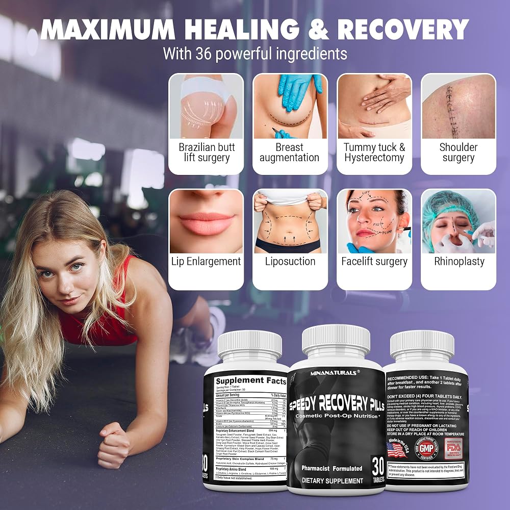 MINANATURALS Speedy Recovery Pills Post-OP Recovery Supplement - 30 Tablets - image 2