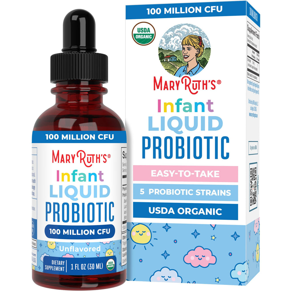 MARYRUTH'S Organic Infant Liquid Probiotic for Ages 6-12 Months - 1 Fl Oz