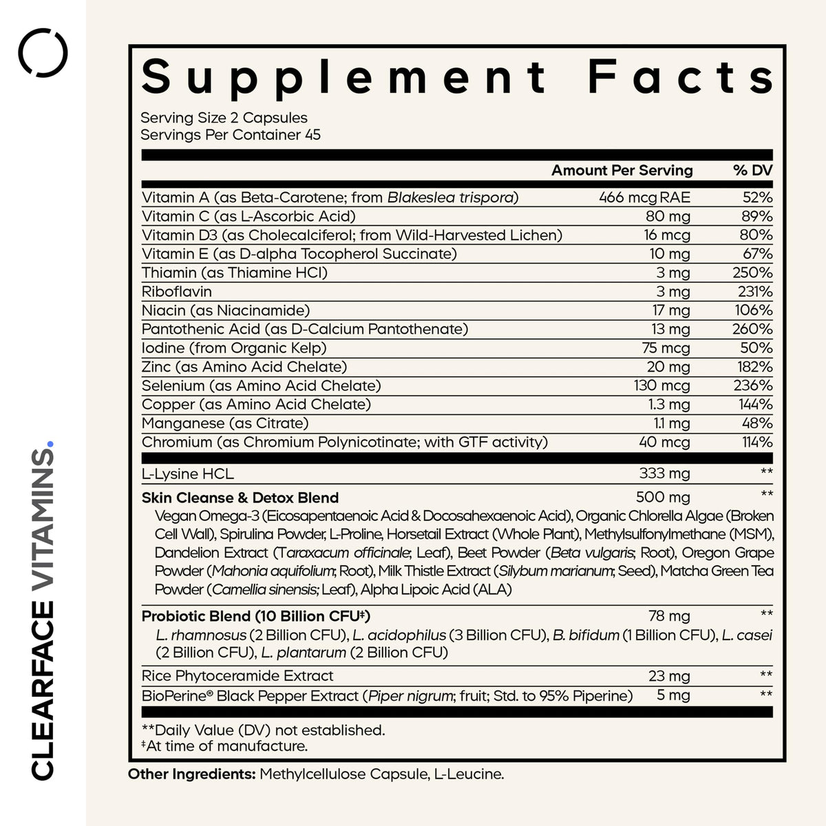 Codeage Clearface Pantothenic Acid