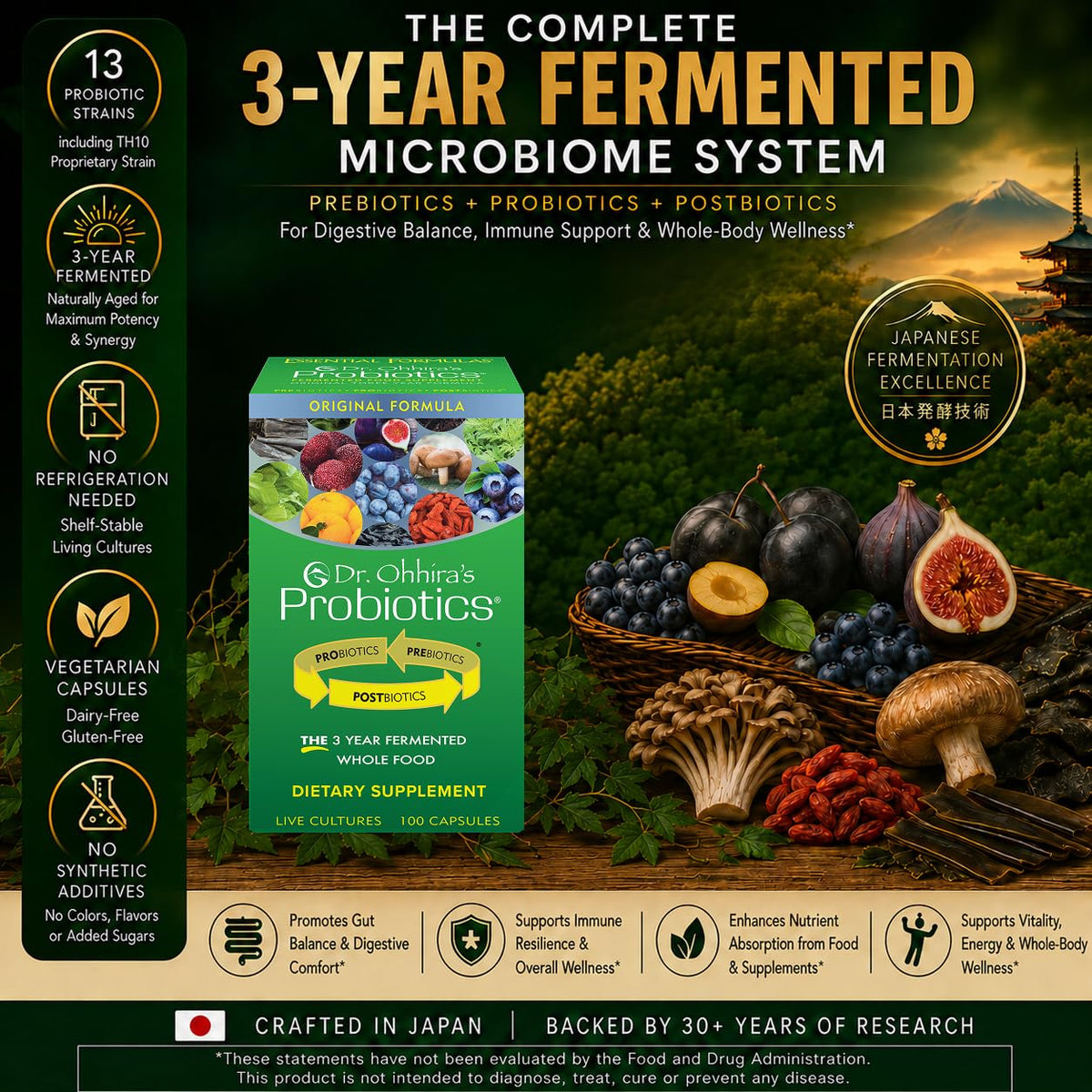 Dr. Ohhira's Probiotics Original Formula - 110 Vegetarian Capsules - image 2