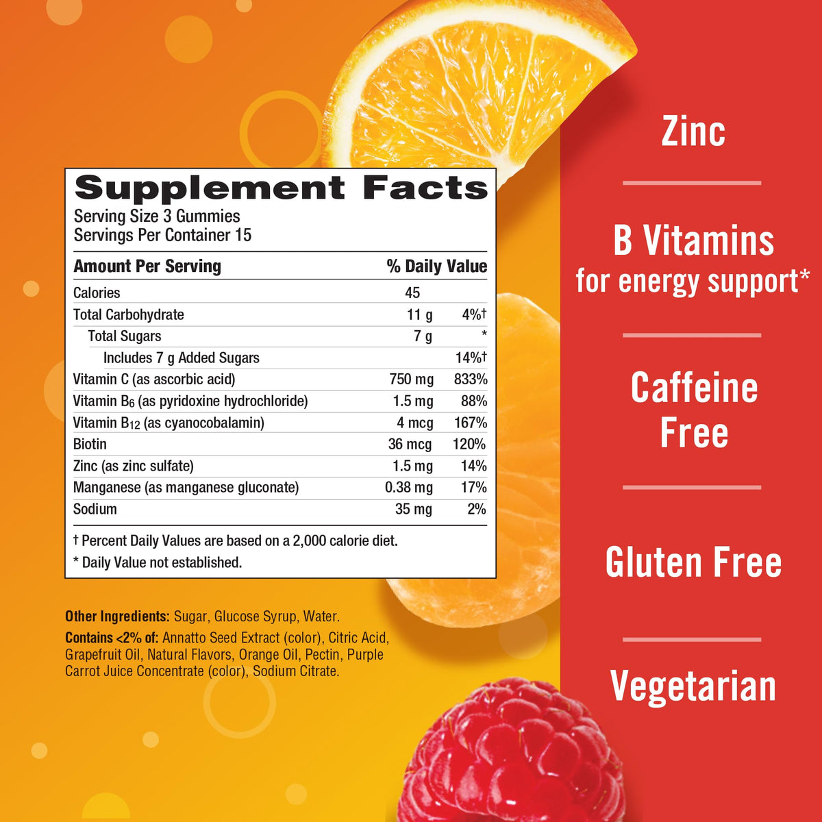Emergen-C Vitamin C 750mg Immune Support Gummies - 45 Gummies - image 6