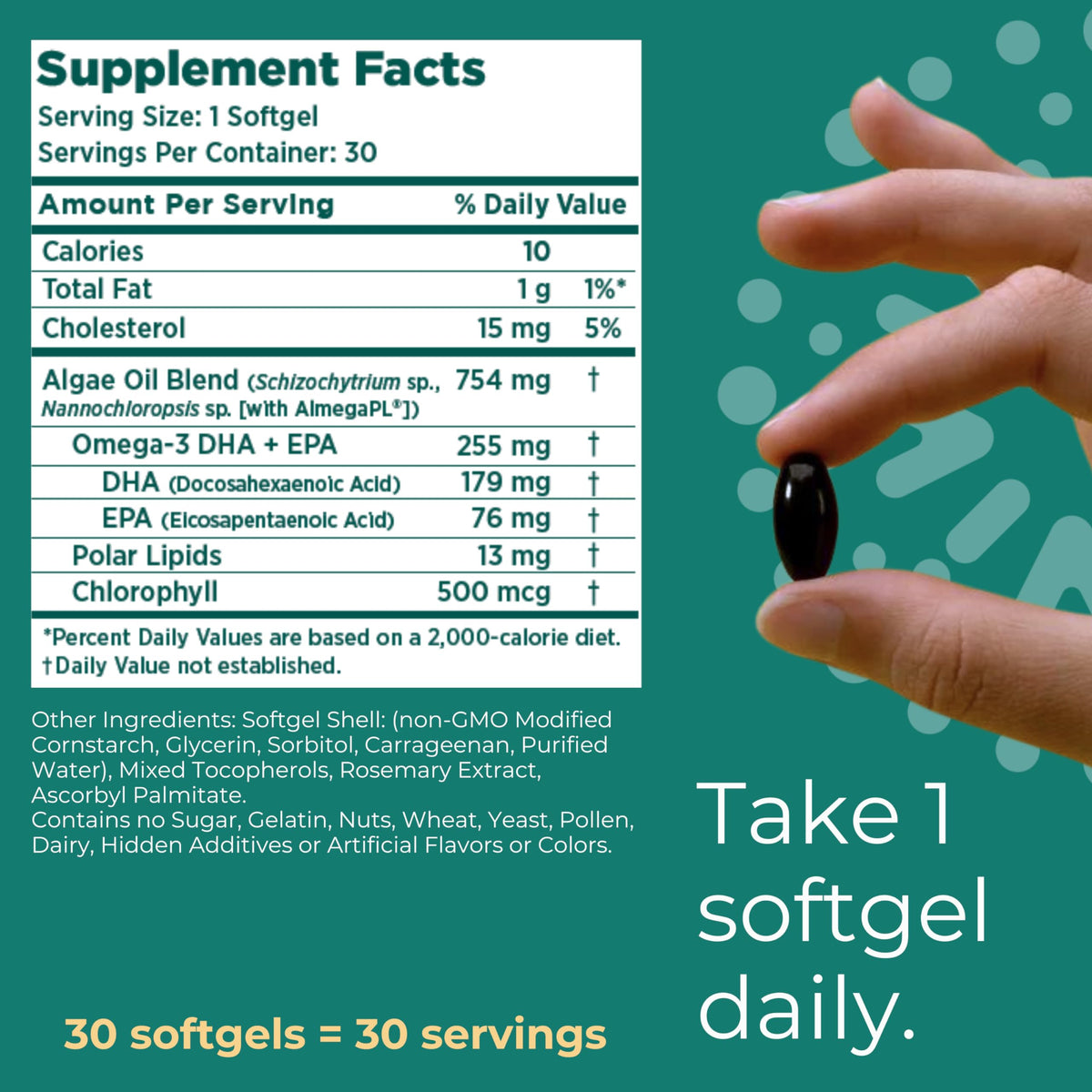 Iwi Omega-3 Essential Plant-Based Algae with EPA + DHA - 30 Softgels - image 6