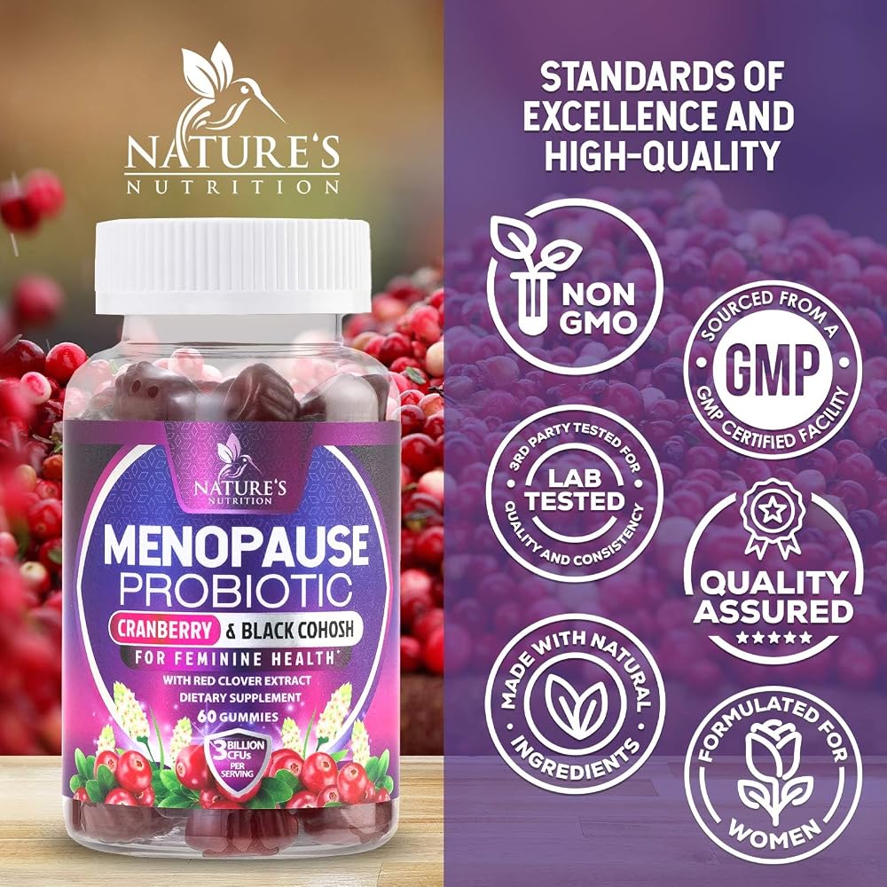 Nature's Nutrition Menopause Probiotic Gummies for Women - 60 Gummies - image 4