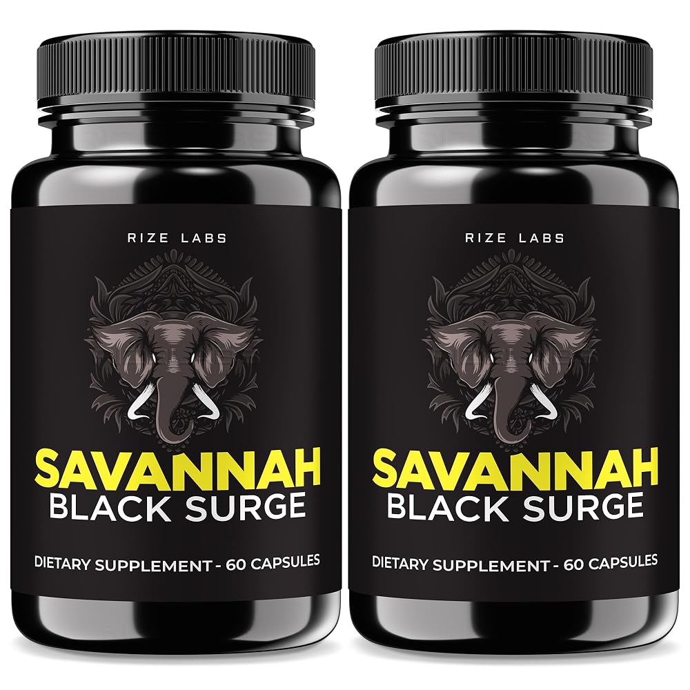 rize labs Savannah Black Surge Pills for Men - 120 Capsules