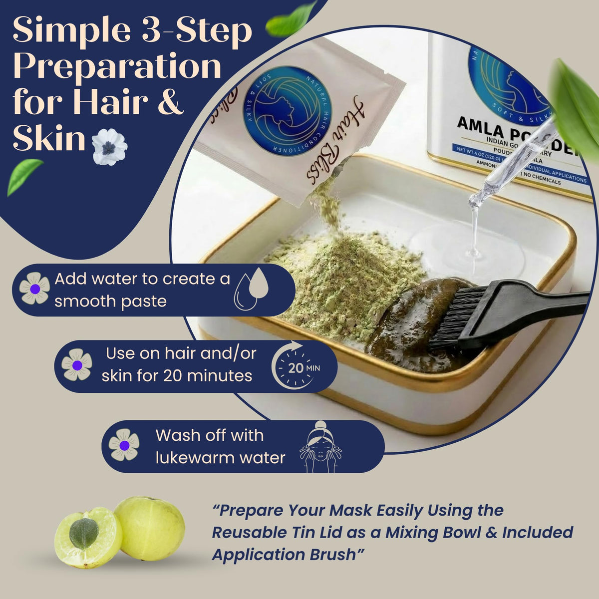 Pride Of India Amla Gooseberry Herbal Hair & Skin Powder - 8oz - image 5