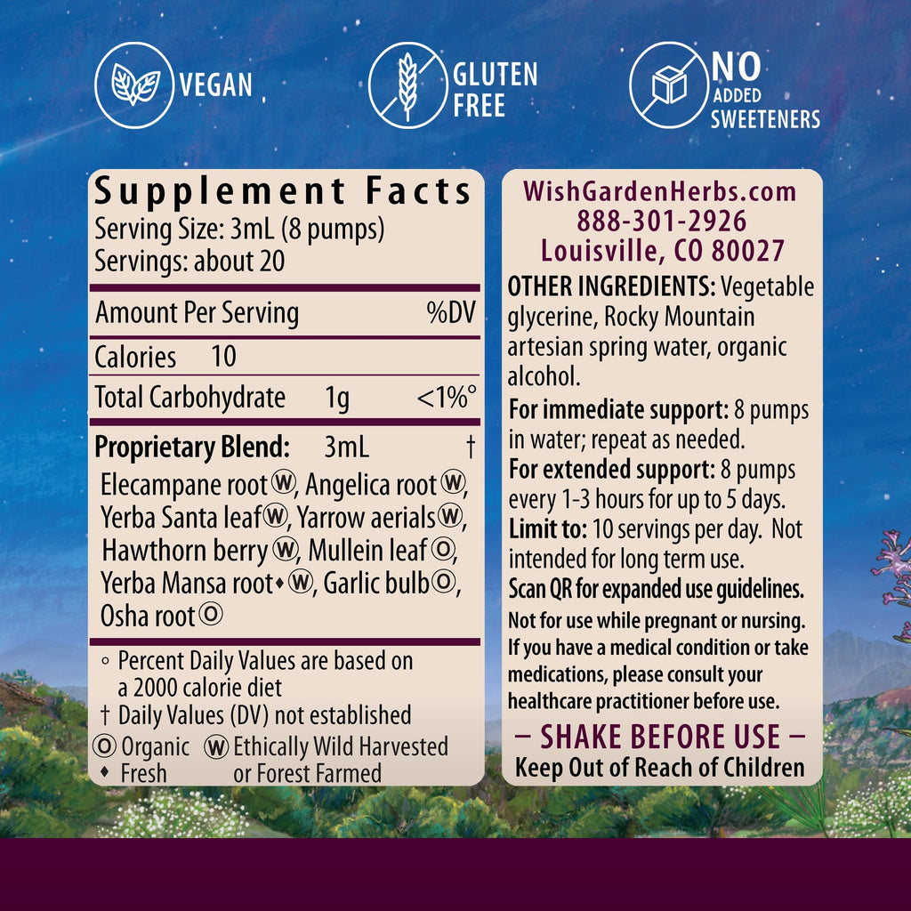 WishGarden Deep Lung & Bronchial Support Liquid - 2 Fl Oz - image 2