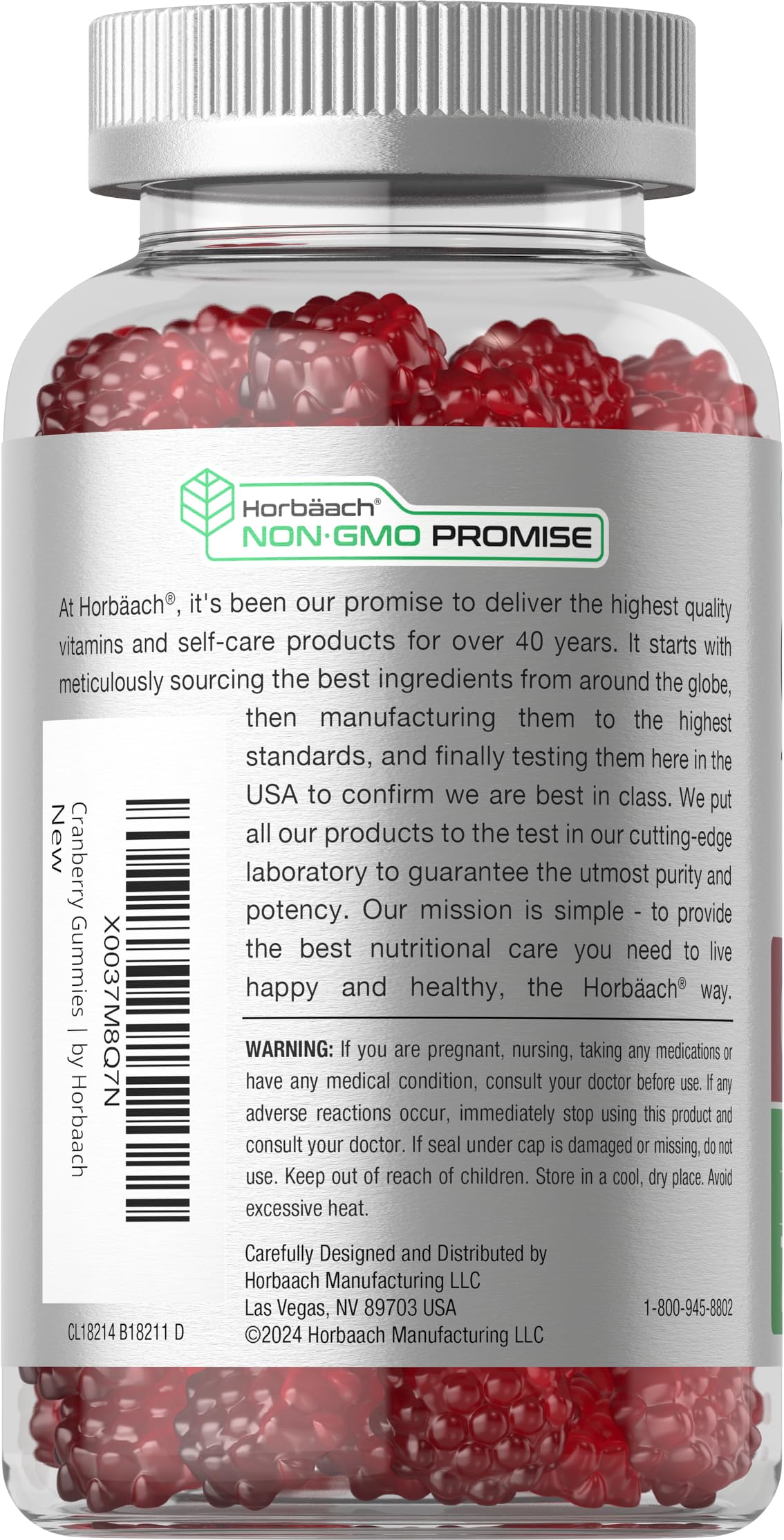 Horbäach Cranberry Gummies - 70 Count - image 3