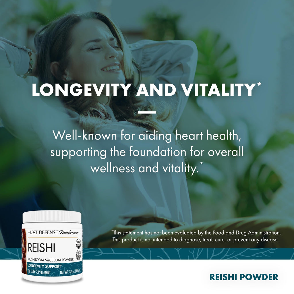 Host Defense Reishi Mushroom Powder for Energy & Immune Support - 3.5 oz - image 5