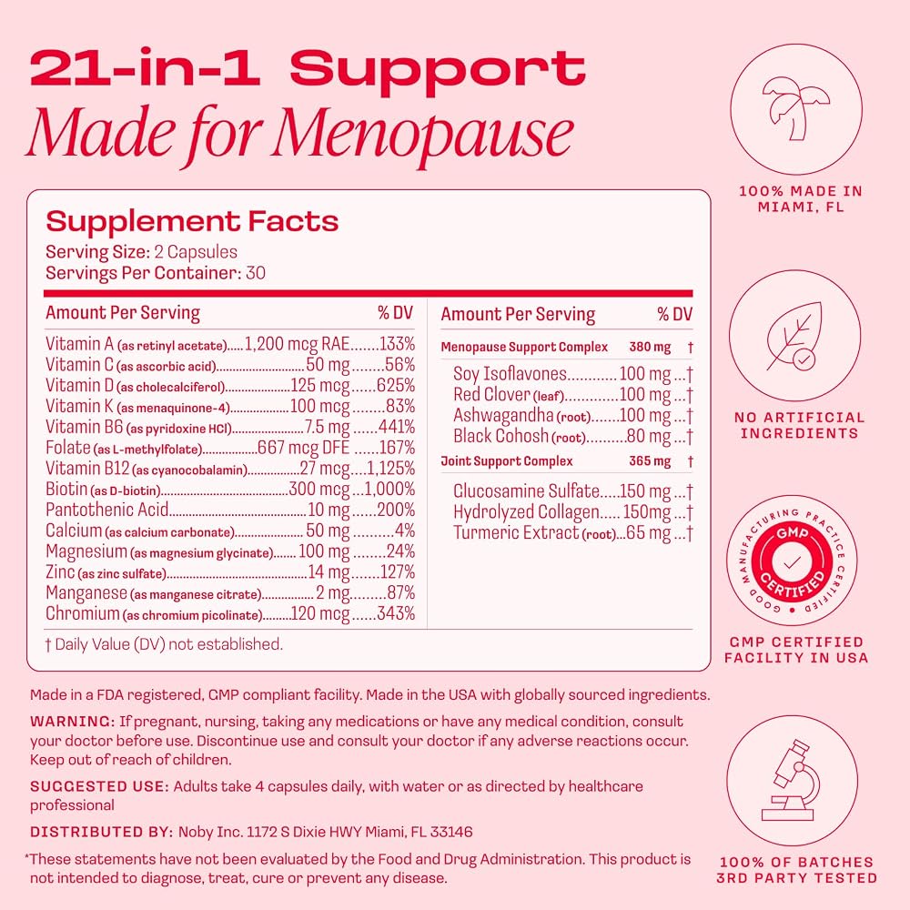 Peach Perfect Menopause Multivitamin for Women 45+ - 60 Capsules - image 5