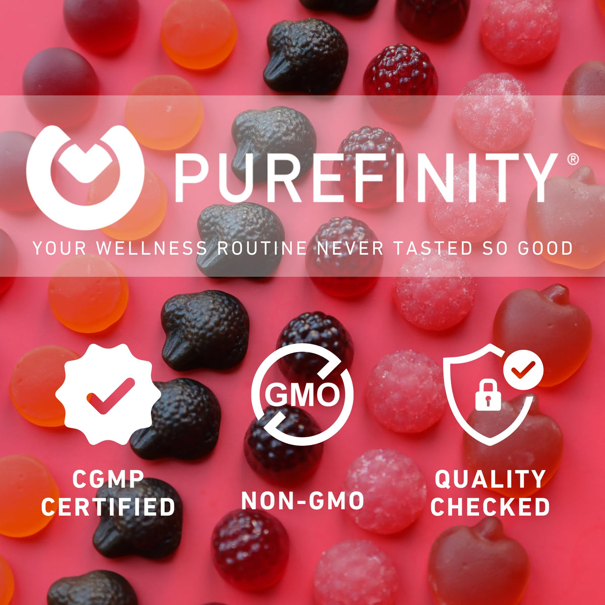 PUREFINITY Vitamin D3 5000 IU Gummies - 60 Veggie Gummies - image 5